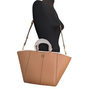 NWT Tory Burch McGraw Carryall Bag, Tan (Tiramisu)